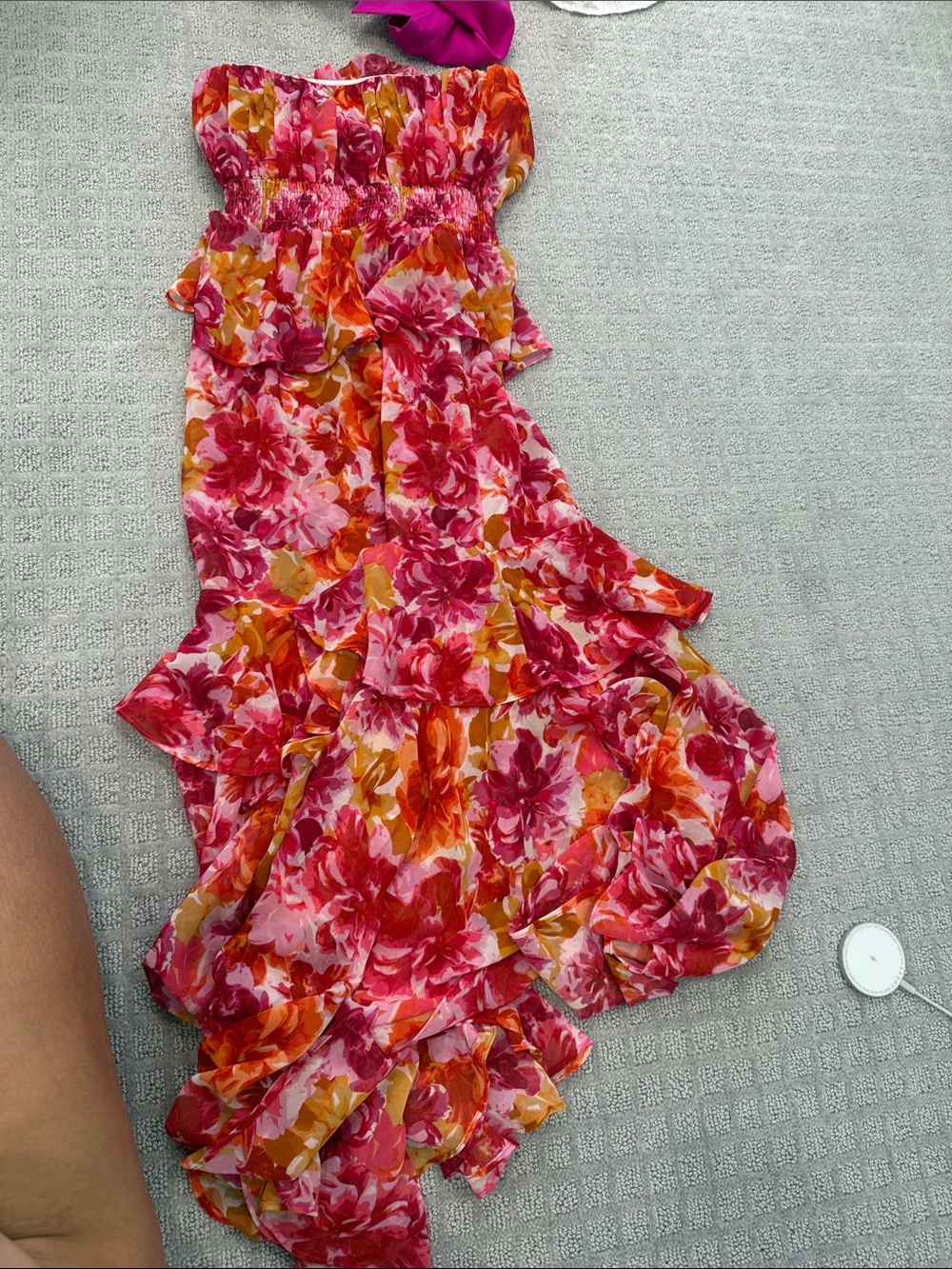Misa Los Angeles Floral Maxi Dress in Pink, Orange & Yellow